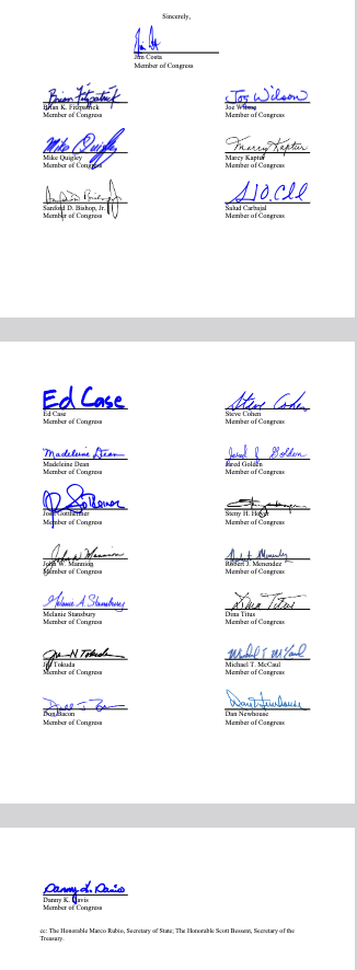 ralexdc's tweet photo. BREAKING!!!  In a bipartisan letter to POTUS,  22 lawmakers urge Trump to fully enforce Russia sanctions ahead of an Oct. 18 deadline, targeting Moscow’s energy revenues and sanctions evasion to pressure Putin to negotiate peace in Ukraine. https://t.co/g6w0199zYu