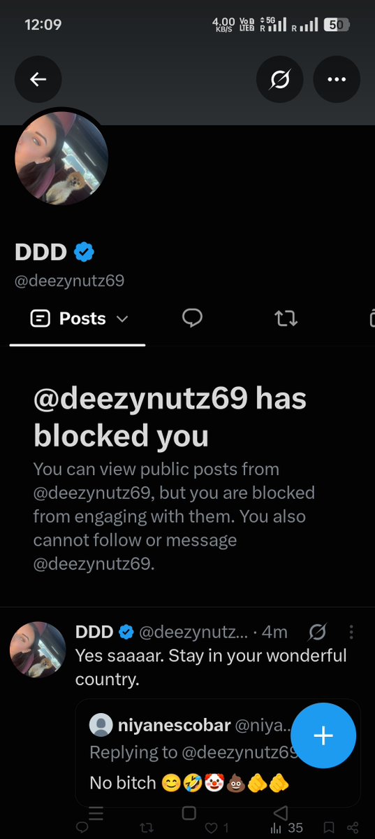 niyanescobar1's tweet photo. Thevdiya munda block pannitu odita, Antha bayam irukanum di munda🤡💩🫵🤣😂
@deezynutz69 https://t.co/QguVbdOo50