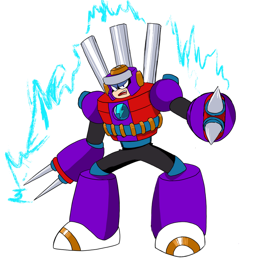 B1ast_Man's tweet photo. Turning my old Induction man robot master into somethign with a bit more character and theme, 

The new Conductor man, “The King of Thunder!” Name is a work in progress… https://t.co/JYi0XLEssC