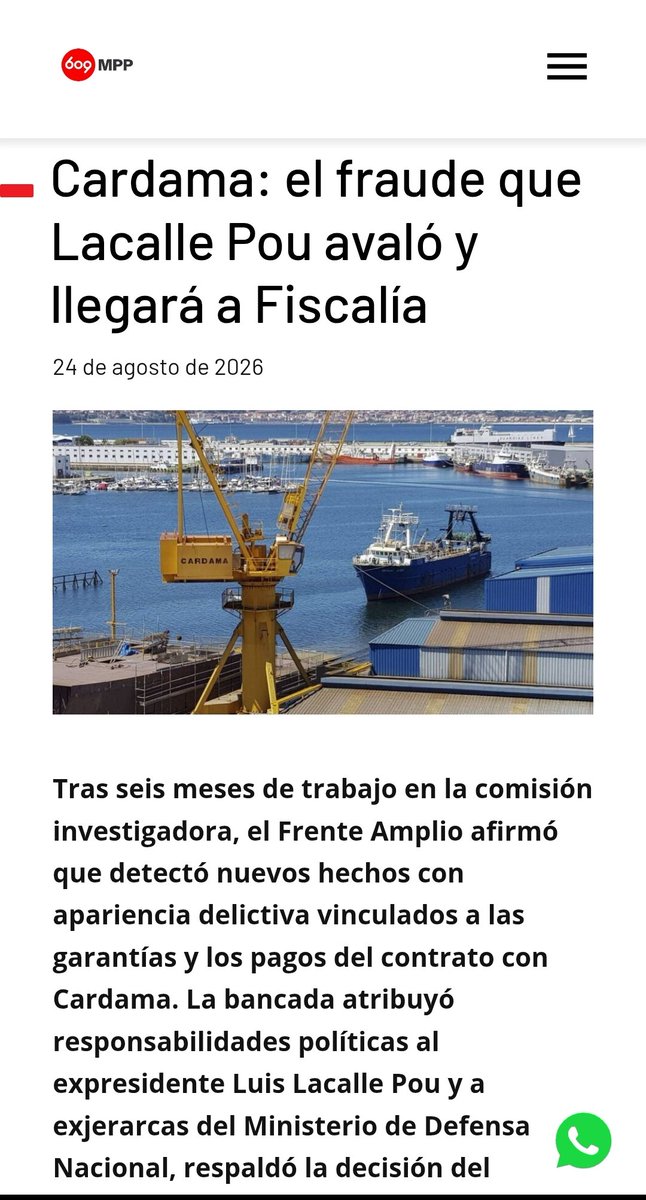 borisvladimigar's tweet photo. SOLO QUIERO RECORDAR Q @LuisLacallePou DIJO SIEMPRE Q EL ERA RESPONSABLE DE TODO LO Q PASARÁ EN SU GOBIERNO 🚨
@PNACIONAL TIENE POR LO TANTO EN SU LIDER EL RESPONSABLE D DESTRUCCIÓN DE DOCUMENTOS PÚBLICOS ( @FiscaliaUruguay ) CASO ASTESIANO, ESPIONAJE A LEGISLADORES+ CARDAMA https://t.co/2jq7qAq3y2