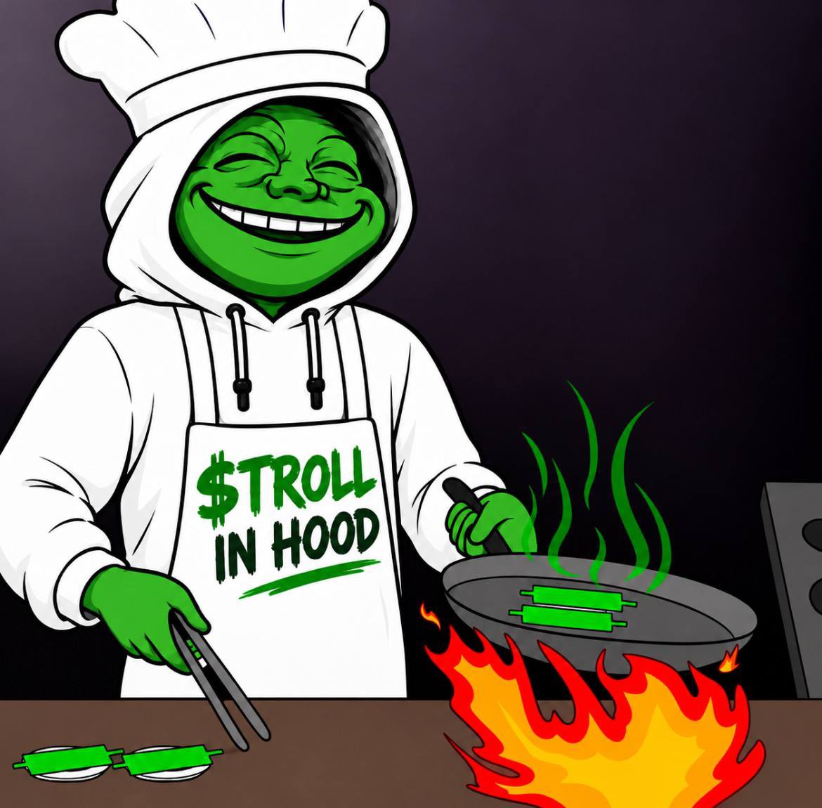 Eren_xd1's tweet photo. Imagine explaining to your family how one little troll from Robinhood Chain became part of your biggest crypto story 

robinhood:0x2a13008cc2f5a853f6fb21cbd90841806c64b247 IN HOOD is the ticker, the hood is the culture, and the community is still pushing. Don’t sleep on the Trolls while they’re writing their chapter on rbh