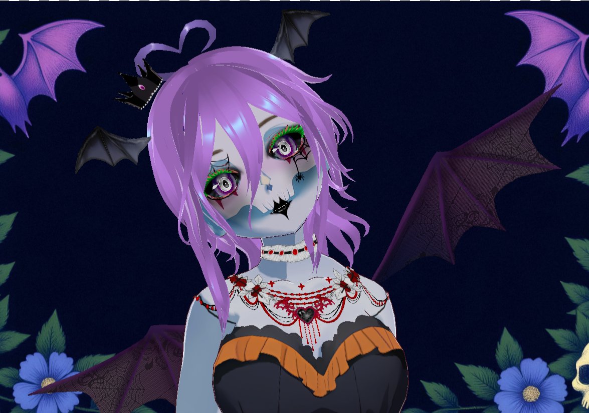 DemonicaMoon's tweet photo. @Kaera_Shapira This is what I have for reference since mine is completely through VRoid no extra art or anything. But I would adore the opportunity to have art for my model. https://t.co/X2OZjEkTfV