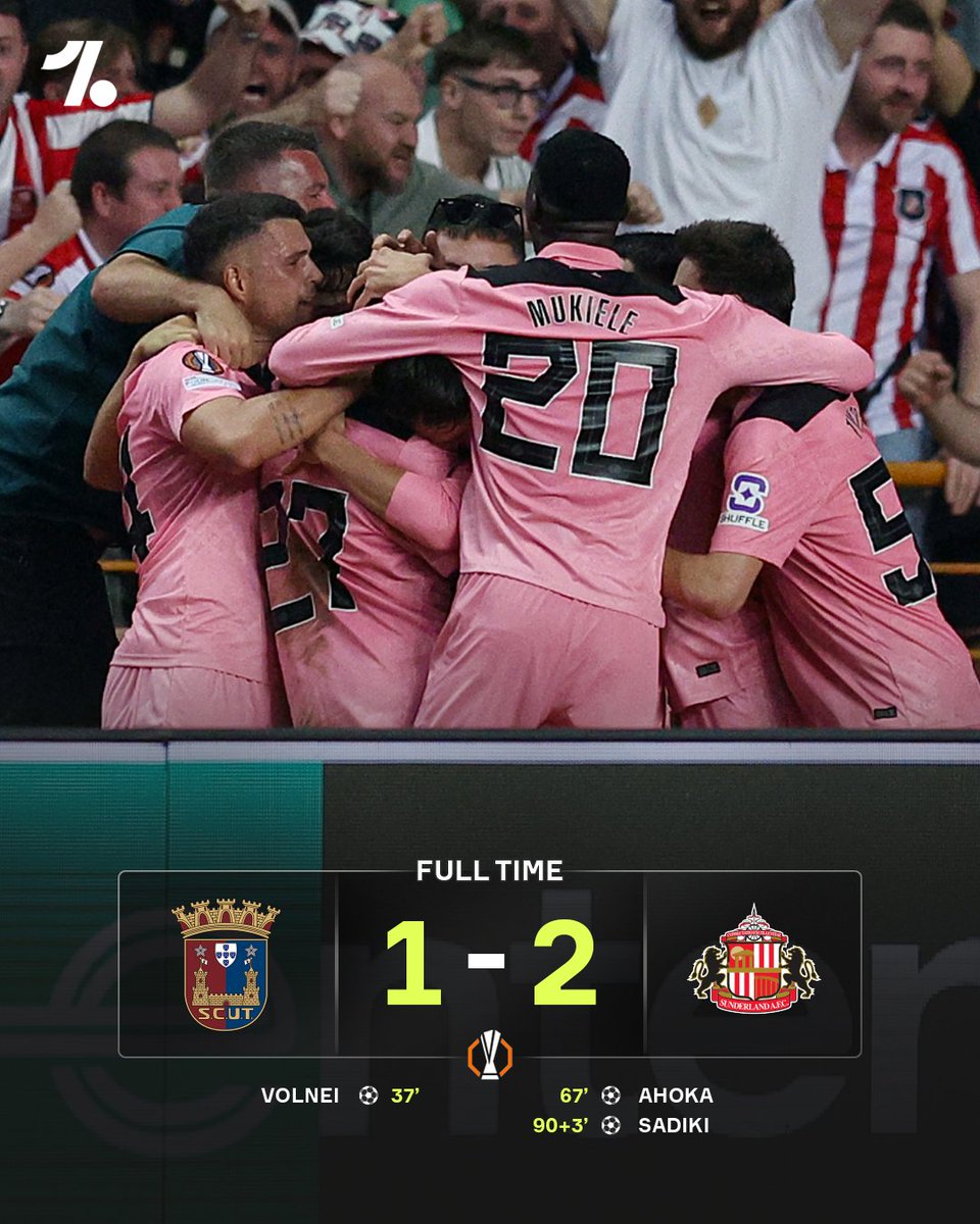FCOneFootball's tweet photo. 🔚 FULLTIME

🇵🇹 Torreense 1-2 Sunderland 🏴󠁧󠁢󠁥󠁮󠁧󠁿

▪️ Sunderland dug deep to secure a vital 2-1 away triumph over Torreense, keeping their defensive lines solid until the end.

#UEL #TORSUN https://t.co/jUaMWBMerl