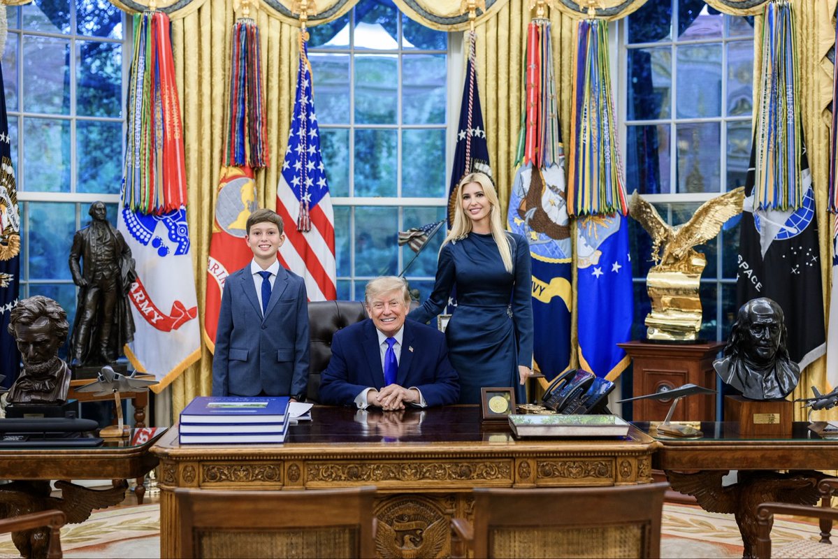 IvankaTrump's tweet photo. An unforgettable birthday dinner for Joseph, hosted by Grandpa at the White House. ❤️

Thirteen is off to quite a start! https://t.co/QhIcU9BZOC