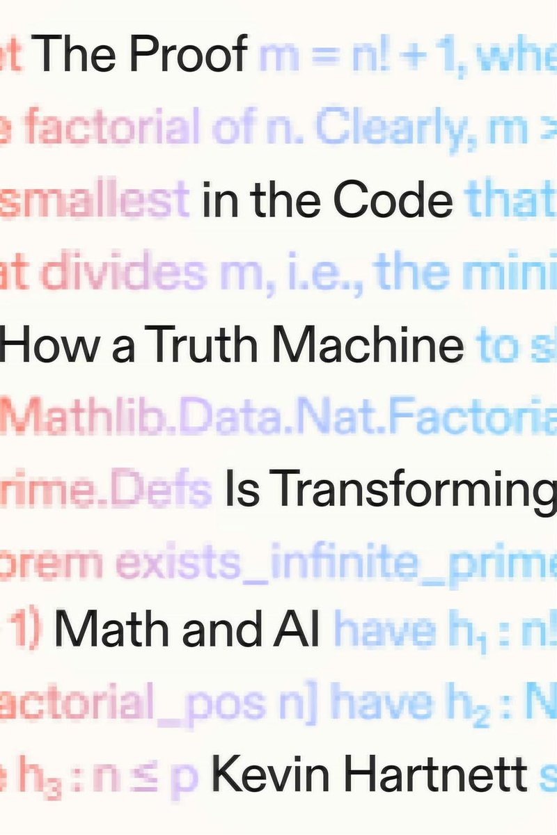 gp_pulipaka's tweet photo. The Proof in the Code: How a Truth Machine Is Transforming Math and AI! #BigData #Analytics #Mathematics #DataScience #IoT #IIoT #PyTorch #Python #RStats #TensorFlow #Java #JavaScript #ReactJS #GoLang #CloudComputing #Serverless #DataScientist #Linux #Books #Programming #Coding #100DaysofCode  
https://t.co/F4kA9a9TYG