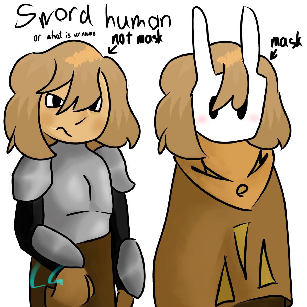 LagmaGalma's tweet photo. Why are they so angry :( 
Sword and "not a single thought in that head" Mage ig https://t.co/ywpIf3dzra