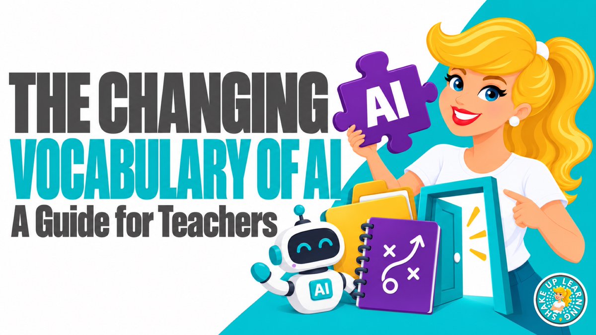 ShakeUpLearning's tweet photo. AI vocabulary changes fast—but teachers don’t need to memorize every product name. This plain-language guide explains Skills, Projects, Connectors, Agents, Automations &amp; more. Read it here: https://t.co/Dwq8UG90CK #AIforTeachers https://t.co/WF3FMJIGLU