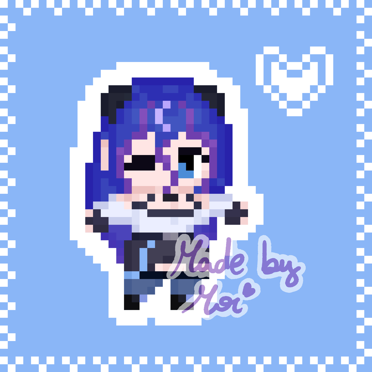 MoiRStories's tweet photo. Another little chibi pixel art, this time for the beautiful Ryuosei 💙 https://t.co/gABVGZYePE