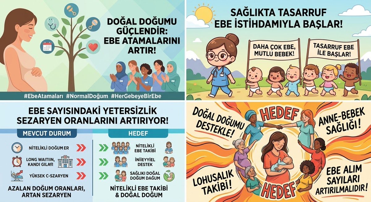 ebeaysegulll's tweet photo. @drmemisoglu ebelerin ana görevi gebe takibini yapmak sağlıklı doğumu gerçekleştirmek anne bebek izlemini sürdürmektir sezaryen oranlarını azaltmak ebelerin sahada birebir gebe takibi yapabilmesindedir her gebeye bir ebe hayata geçirilmelidir @drmemisoglu
#10BinEbeGeleceğeGüvence https://t.co/5uD2TQIUq2