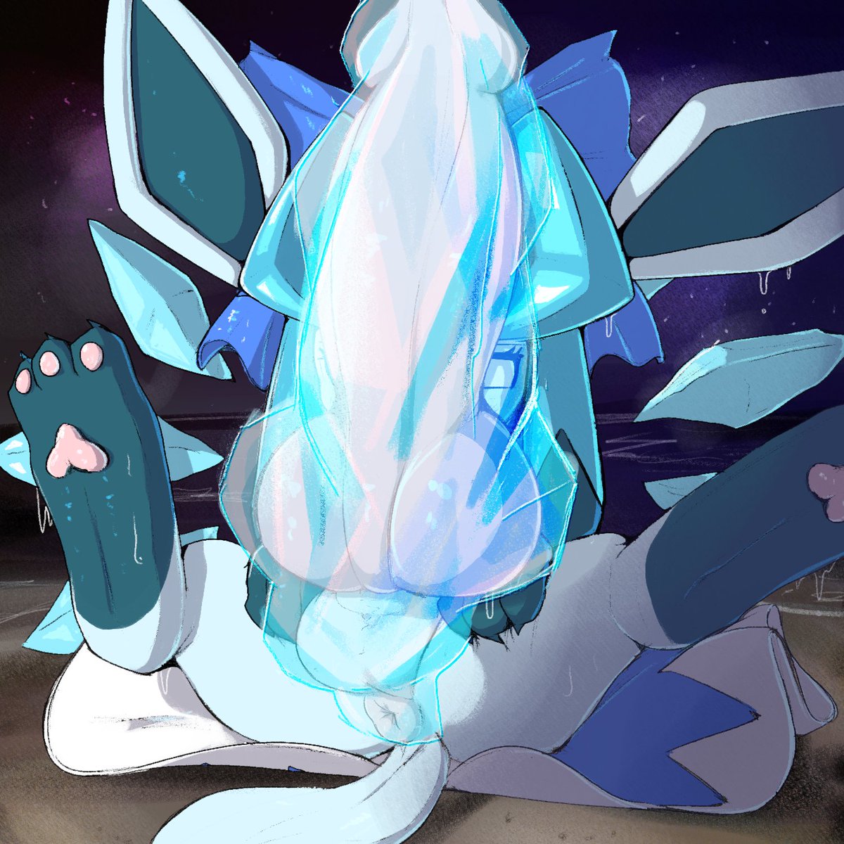 lodetail's tweet photo. glaceon in cirno outfit cock growth :3 https://t.co/iXnJIWfLWp