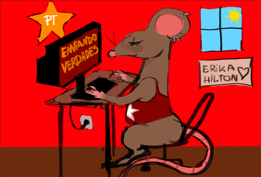 cullmann_'s tweet photo. refiz o rato do pt enviando mentiras https://t.co/9JV7RlCAEm