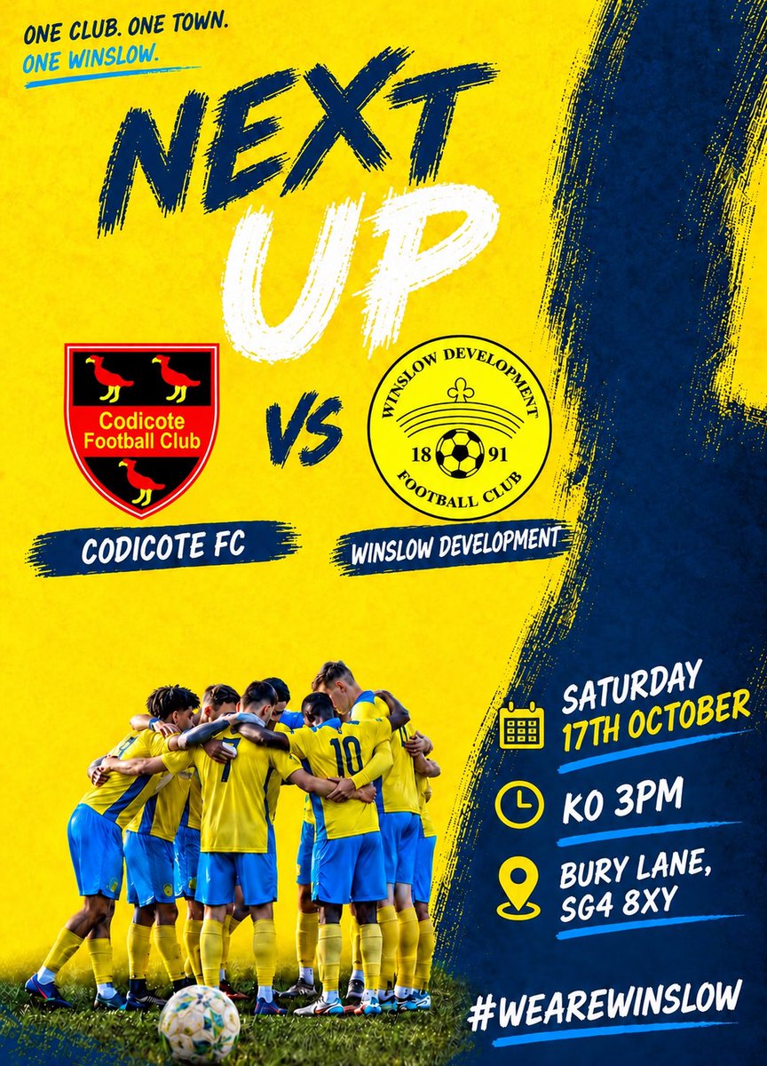WinUtdDev's tweet photo. Next up we travel to @FC_Codicote this Saturday 17th. https://t.co/Ov1YAFFBlG