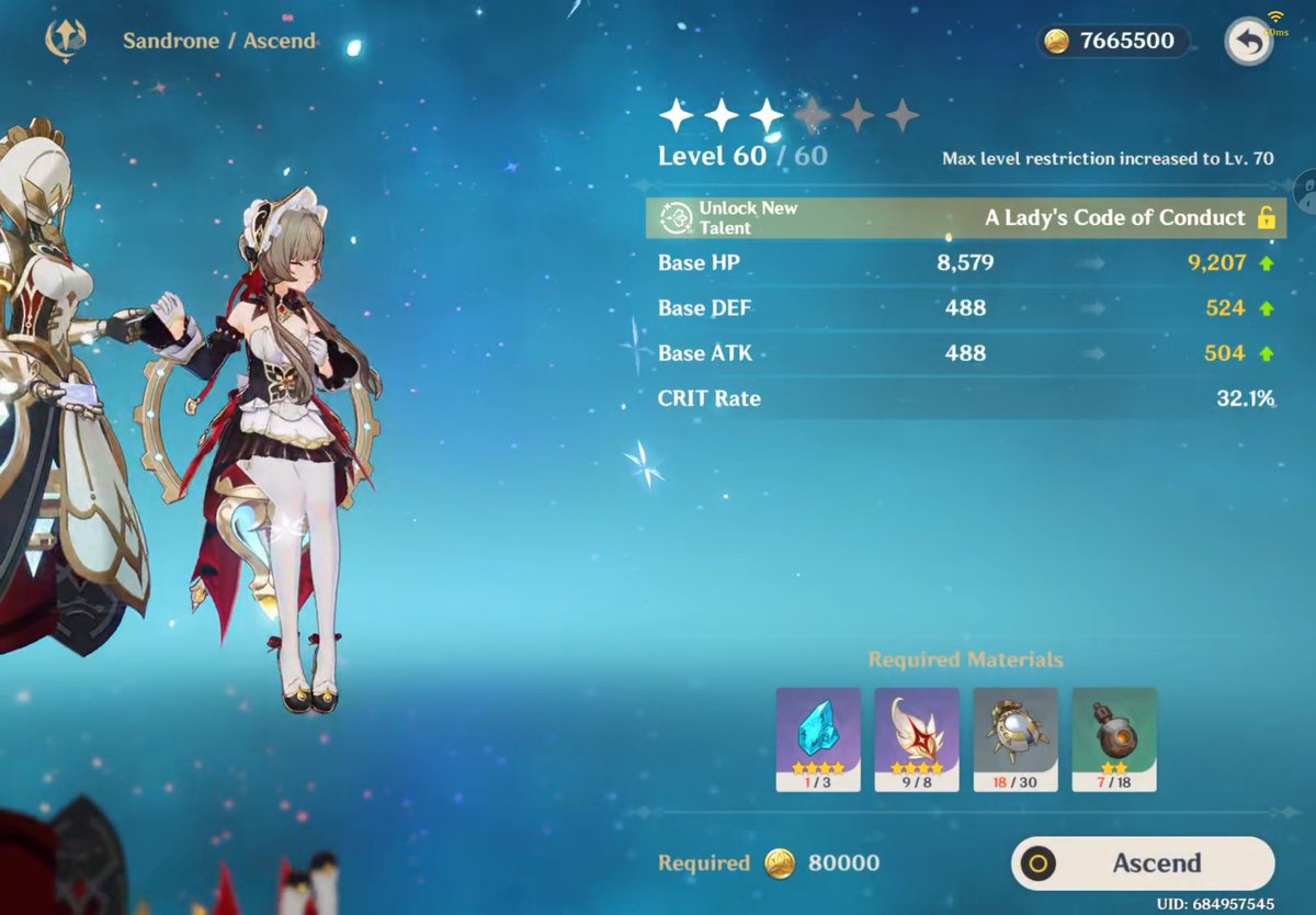Shikkialt's tweet photo. @yappingpsyduck I’m just too lazy to get xp materials tbh https://t.co/KVUtKEP7kS
