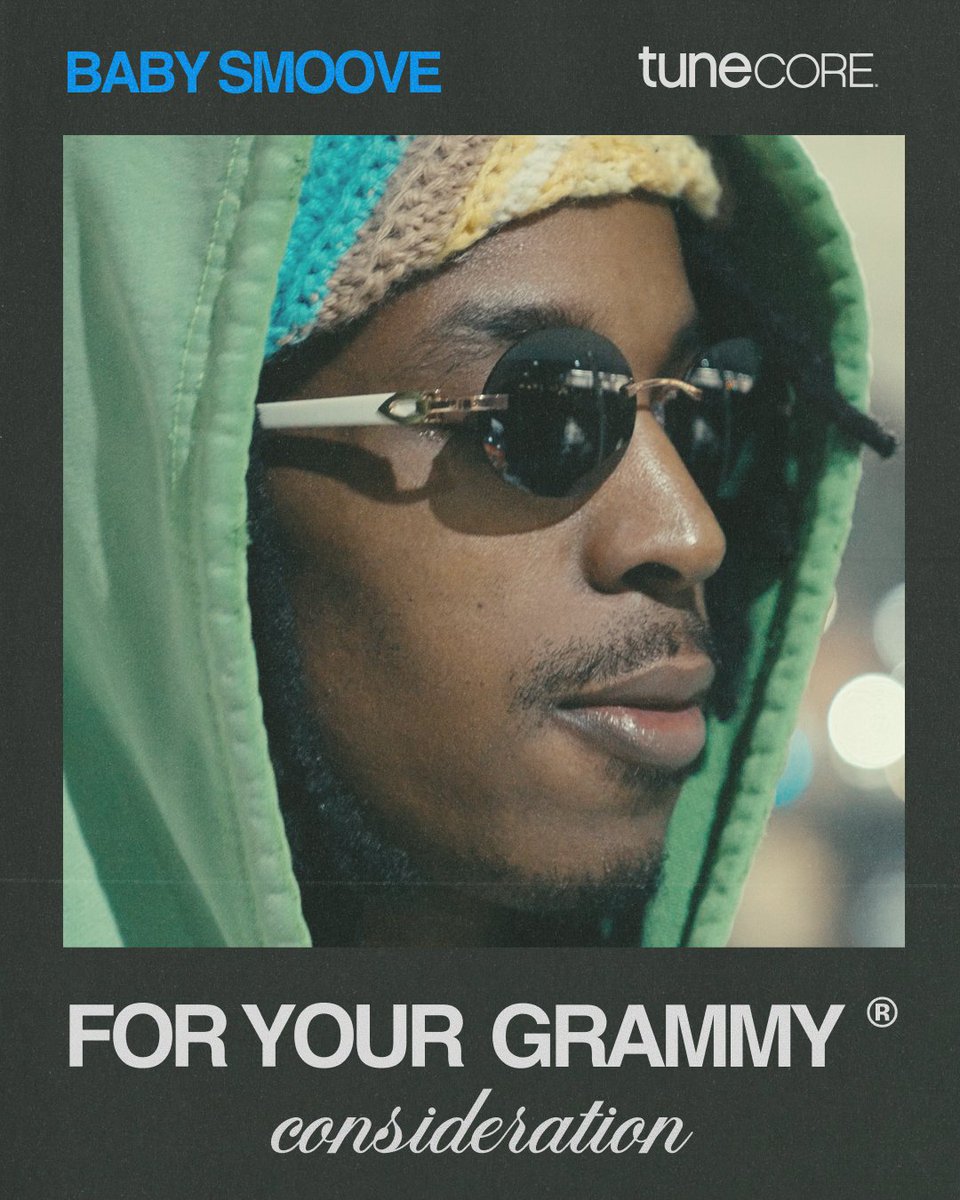 TuneCore's tweet photo. For Your Grammy® Consideration: @BabySmoove_ https://t.co/Qa4rIpJxdz