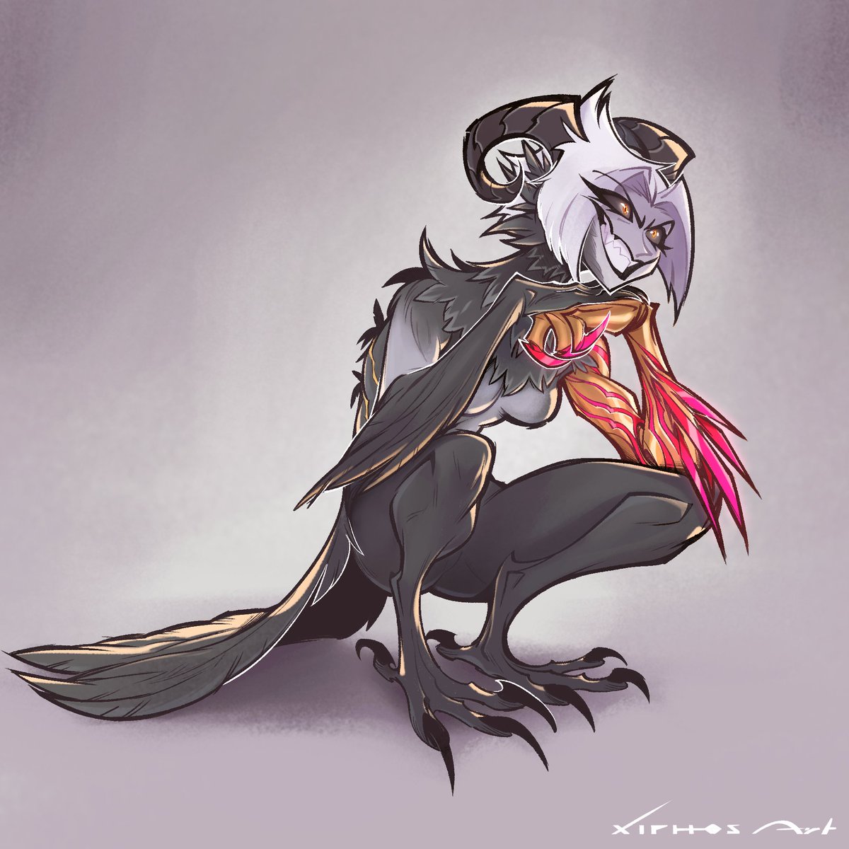 CatKenobi's tweet photo. My interpretation of Lute the Harpy, her fallen angel monster form, (again) inspired by the amazing Lute redemption fanfic "Pride, Envy, Wrath" by Then_And_Again. Highly recommend.
https://t.co/4J2OvGn8KP

 #HazbinHotel #Lute #HazbinFanart https://t.co/ZDmSzQEpv5