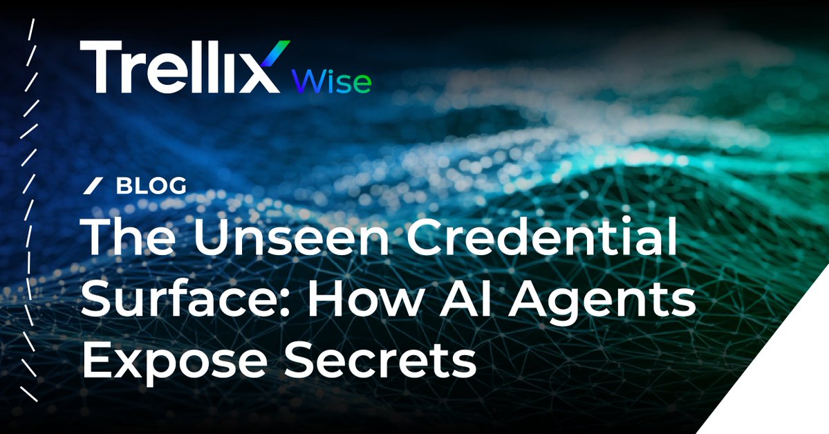 Trellix's tweet photo. Can your SOC tell an AI agent from a developer from an attacker?

Agents routinely pull credentials from secure keystores into plain text on the command line, using trusted tools that look like normal work.

10 ways it happens, and how to stop it: https://t.co/Eb6FhE2vZY https://t.co/gl3hb87UN2
