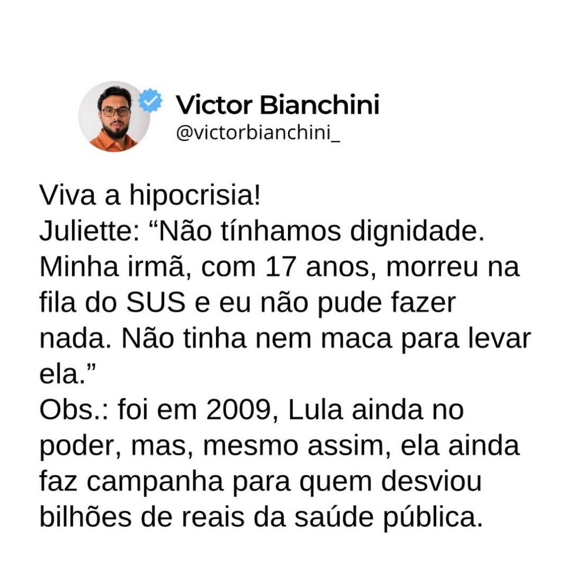 PatriotaMedusa's tweet photo. @Emilymottaofc Juliette é a hipocrisia em pessoa https://t.co/GydzFBE1XT