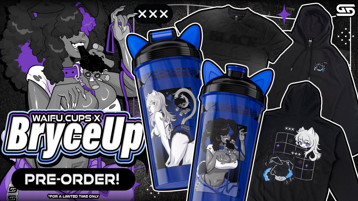 BryceUp's tweet photo. MY NEW GAMERSUPPS DROP IS LIVE🥳🥳🥳

New Cup, Shirt and Hoodie for a limited time. Code BLACK all day! https://t.co/abdfISquH7