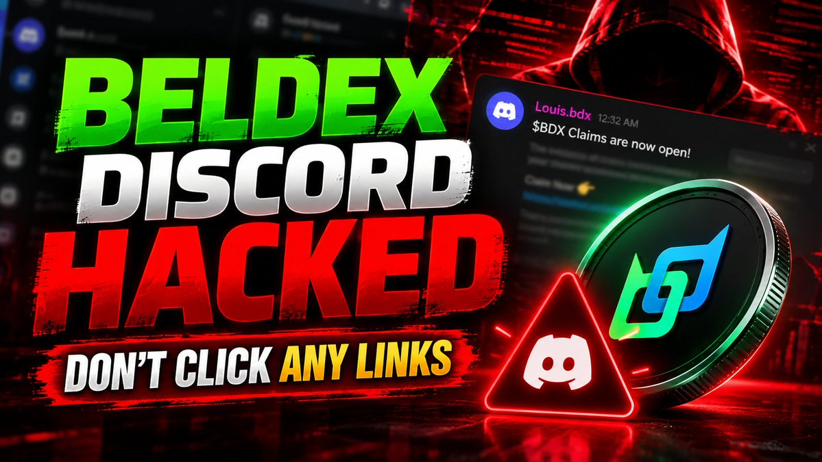EarningAttack's tweet photo. 🚨 @BeldexCoin DISCORD HACKED ⚠️

The Beldex Discord server has been compromised, and suspicious $BDX claim links are being shared.

🛑 DON’T CLICK ANY LINKS
❌ Don’t connect your wallet. https://t.co/UdULB9Pizp