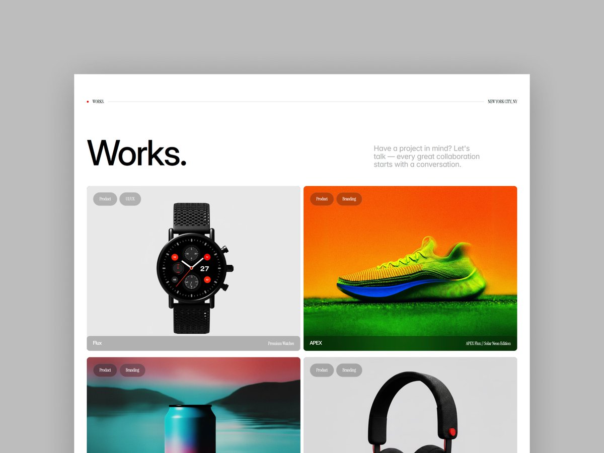 grain_seven's tweet photo. Portfolio Design for Hugo Ferrer: A UI/UX &amp; Art Director Based in New York City, NY. Built with @framer https://t.co/RKbJjCUz6G