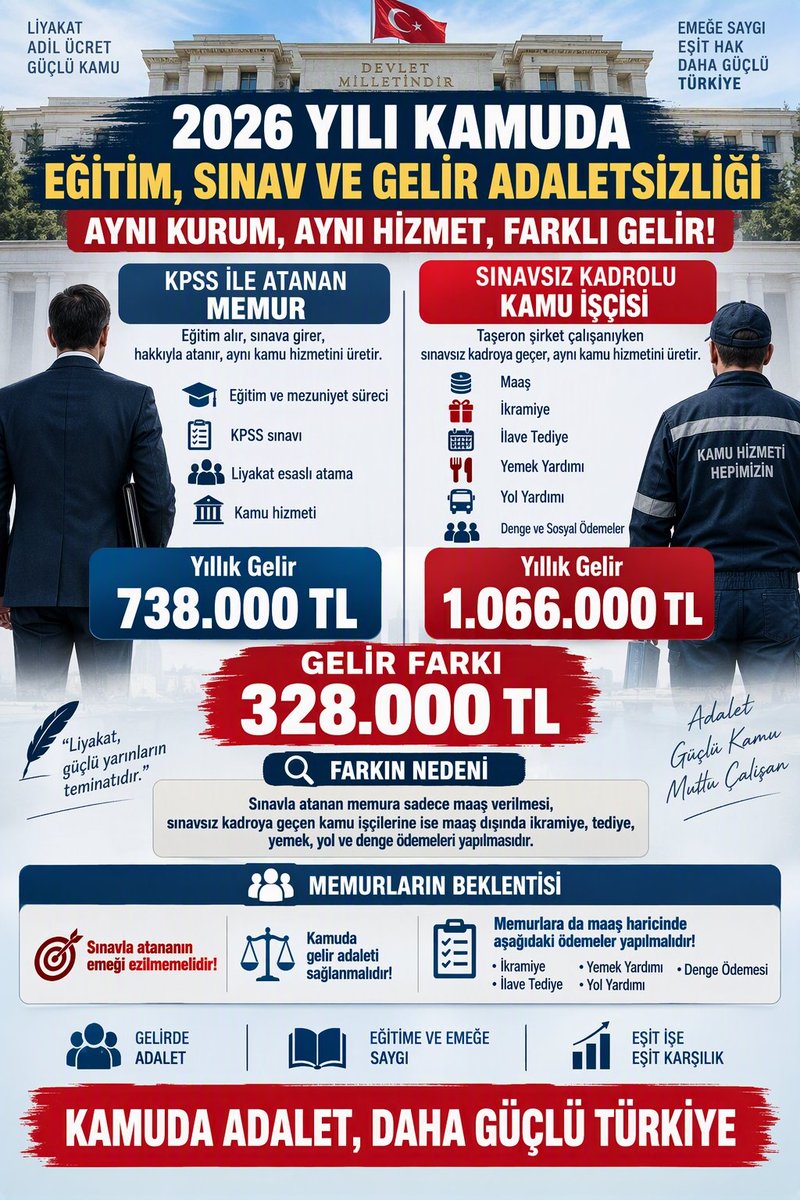 657HakPlatformu's tweet photo. SINAVLA ATANAN MEMUR EZİLDİ!

Kamu-Sen Genel Başkanı Sn. @OnderKahveci 
Memur-Sen Genel Başkanı Sn. @_aliyalcin_ 

Sn.Cumhurbaşkanımız @RTErdogan ile ne zaman görüşeceksiniz?

#KamudaÜcretTerazisiBozuldu
#memur 
@Akparti @Kamu_Sen @MemurSenKonf https://t.co/D1aqfGXAtm