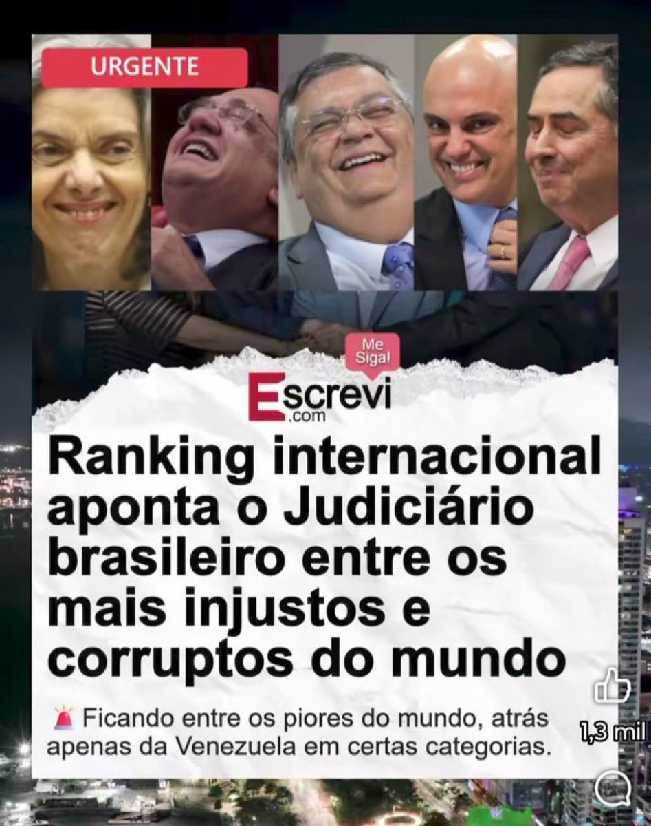 Claudiotuck2017's tweet photo. VERGONHA MUNDIAL! A JUSTIÇA BRASILEIRA NO BANCO DOS RÉUS!

Enquanto ministros sorriem, a credibilidade do Judiciário brasileiro desmorona! A denúncia é gravíssima e exige explicações. https://t.co/MS9u6WRCpe