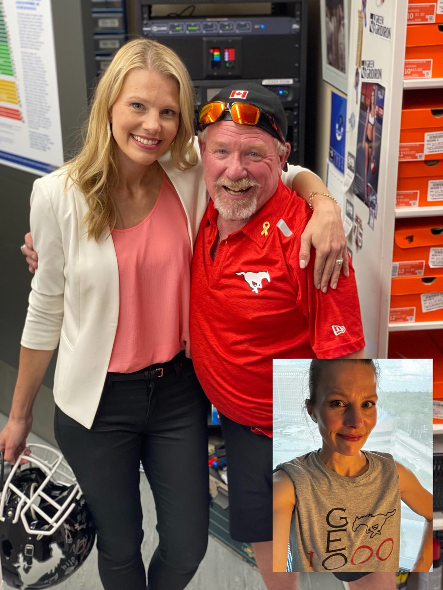saraorlesky's tweet photo. Geo is a legend and one of my all-time favourite people. An absolute gem of a human who took such great care of me on the sidelines ❤️@calstampeders @CFL https://t.co/etUQfbEr6z