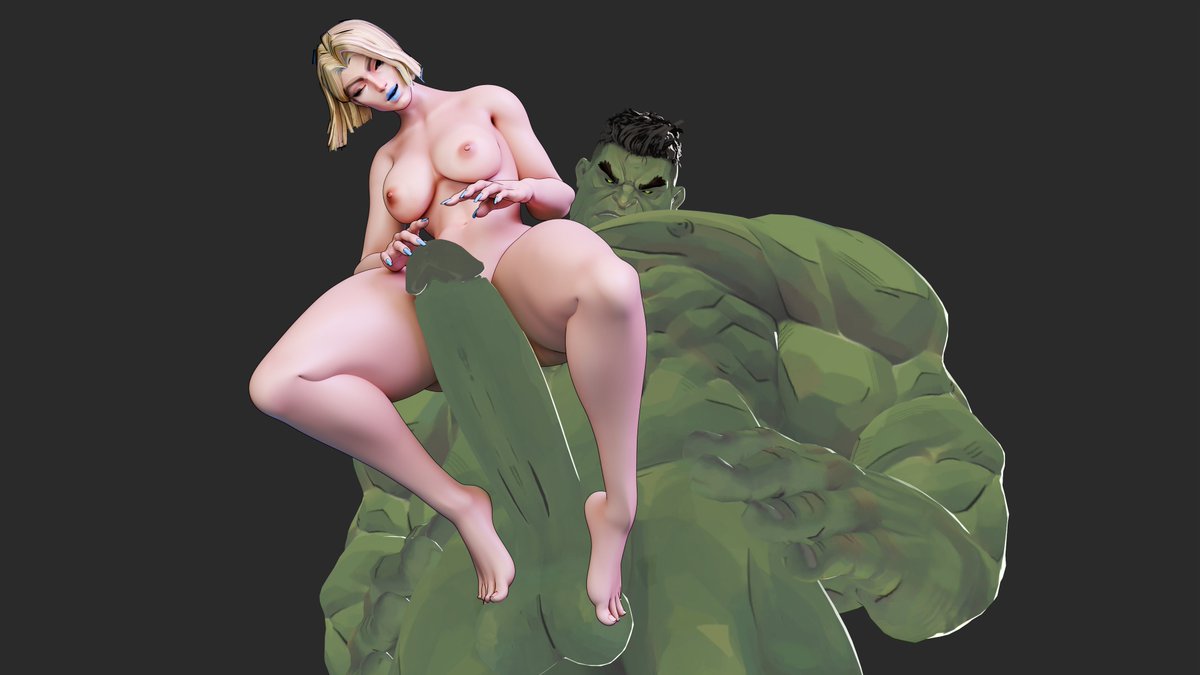 Flesh_Render's tweet photo. Just another day and 20 minutes in the blender... 

#MarvelRivals #EmmaFrost #Hulk #R34 #NSFW 

Emma Frost : @vana3d 
Hulk: @SliqCG https://t.co/7e5HEkuzyy