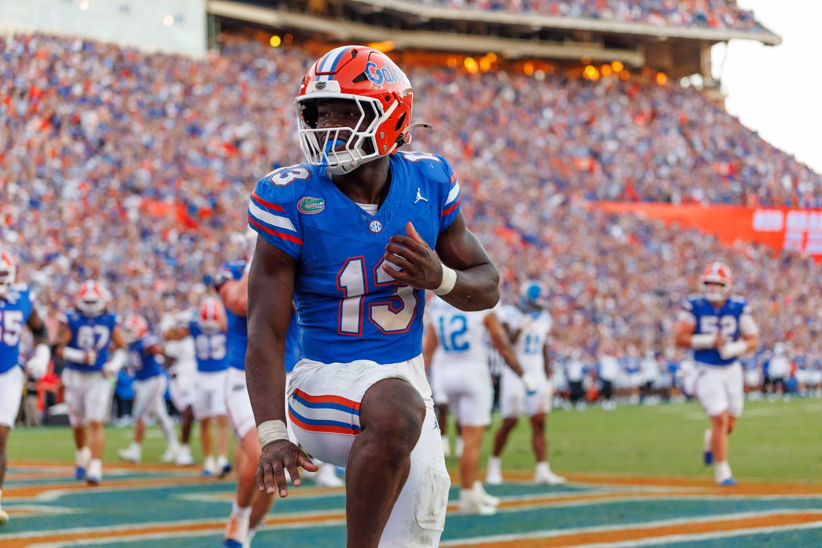 ZachAbolverdi's tweet photo. Florida RB Jadan Baugh named an AP Midseason All-American.

STORY: https://t.co/BwyY8inZ06 https://t.co/xKHOCCHpvy