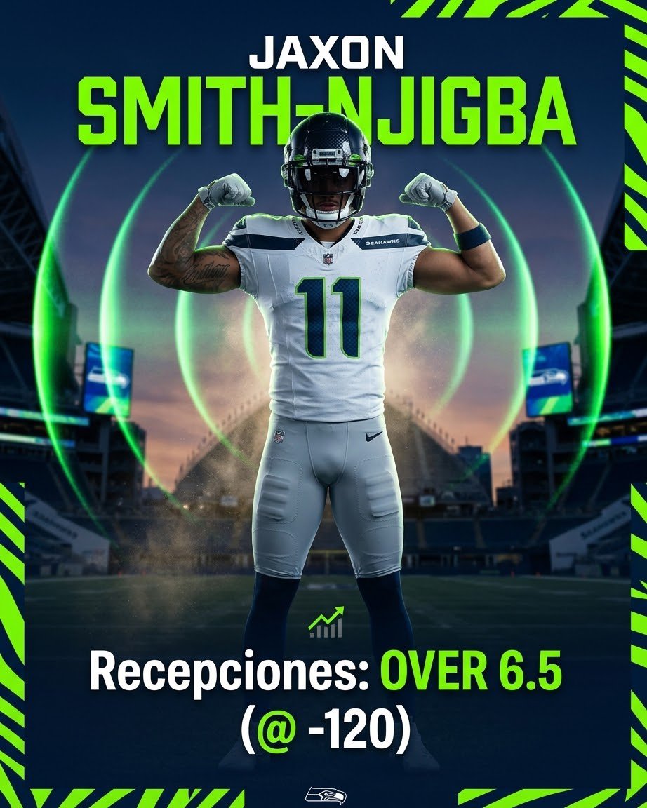 Diamond_Dogs22's tweet photo. J Smith-Njigba – Over 6.5 Recepciones
domina la cuota de pases rápidos e intermedios (slot). el QB buscará constantemente su válvula de seguridad en rutas cortas para mover las cadenas.
#DismondDogs
#Seahawks #JSN #NFLStats https://t.co/FDIee0bArY