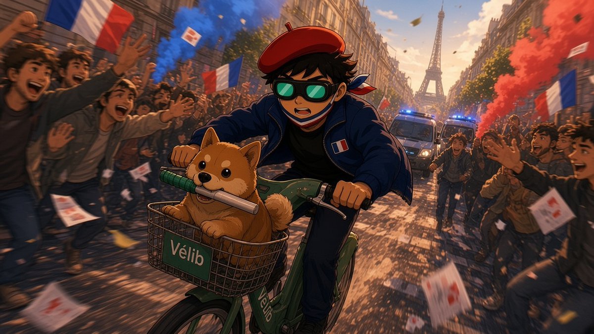 FranceUpRising's tweet photo. Paris is cheering. 

Are you riding? 

$RISE https://t.co/dYgDBxhyZB