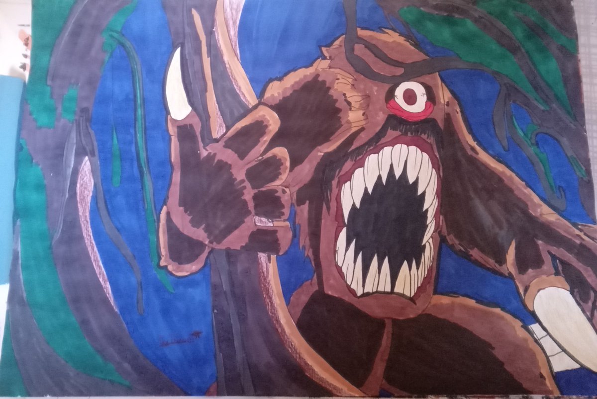 SrTrevius's tweet photo. Desafio de Halloween, Dia 15: Mapinguari. https://t.co/xBmFSOADlO