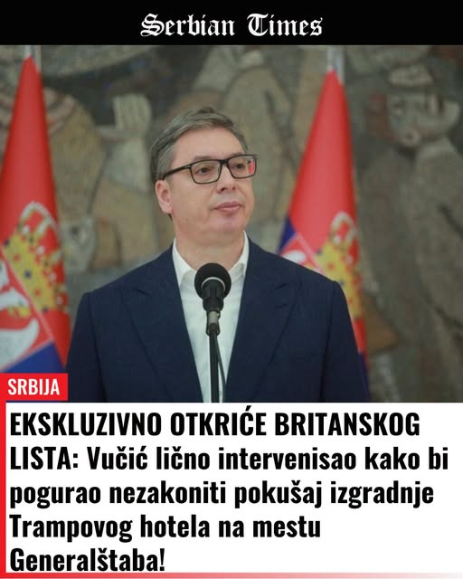 andrejic_bojan's tweet photo. Prema otkriću Gardijana, Vučić je lično vršio pritisak da se Generalštabu ukine status kulturnog dobra kako bi se omogućila izgradnja Trampovog hotela! https://t.co/X5aw4gS2xX