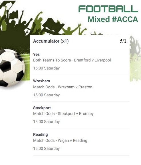 TurfTeeTips's tweet photo. ⚽️ Midweek, we fall just one goal short with the rest of the selections landing. Onto the weekend, where we’ll look to bounce back with the following picks 👇

🗃️ Mixed #ACCA - 5/1
🗃️ Draw Double - 13/1
🗃️ Wild Crazy Football Treble - 213/1

Good luck if you follow 🤞 https://t.co/O2pWIb1gm0