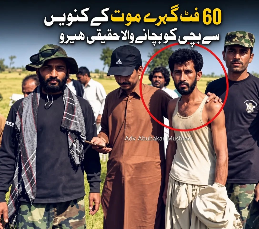 Aadiiroy2's tweet photo. بلوچستان ضلع بار کھان، 60 فٹ گہرا، صرف ایک فٹ چوڑا بور… اس میں گری ننھی حوا۔
دو آدمی اترے، واپس آ گئے۔ آکسیجن ختم، تنگی اتنی کہ حرکت ناممکن۔
پھر فضل الرحمٰن آیا۔ دبلا پتلا نوجوان۔ لوگوں نے روکا: “نیچے موت ہے!”پھر بھی اس نے یہ رسک لیا اور بچی کو بچایا۔ https://t.co/8dyVfvvCYf