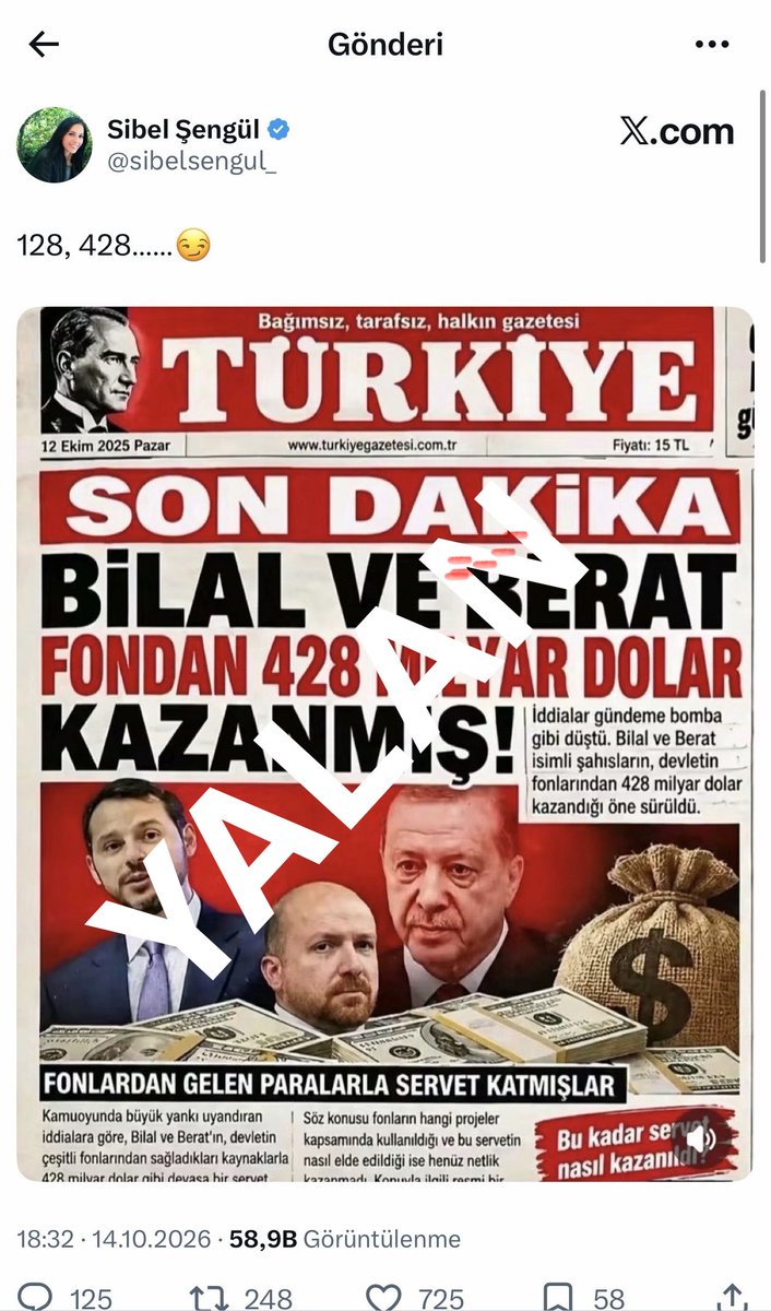 malikejder's tweet photo. "Bir yalanı ne kadar büyük söylerseniz, o kadar çok inanan olur" diye meşhur bir laf var..

Sözde muhalif geçinen tayfa yalan ve algı oyunlarında çıtayı yükseltip Cumhurbaşkanı Erdoğan'ın ailesine iftira atmaya başladı

Bunu yaparken de sahte montaj haber üretip Atatürk'ün arkasına saklanıyorlar!