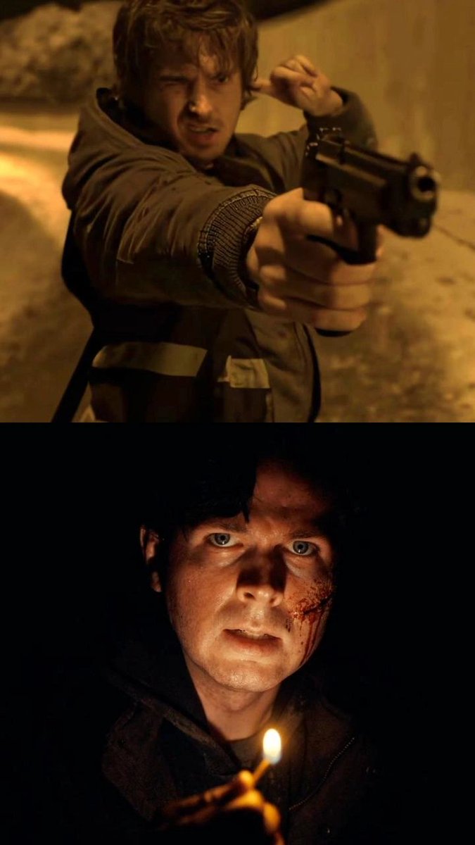 ClosingEpic's tweet photo. 10 years ago, Carl &amp; Ron were fighting over Enid in The Walking Dead. Now Austin Abrams stars in a Resident Evil movie, while Chandler Riggs makes his own Even in another universe, these two can't stop competing! 💀👏 https://t.co/QI0yOX0p7I