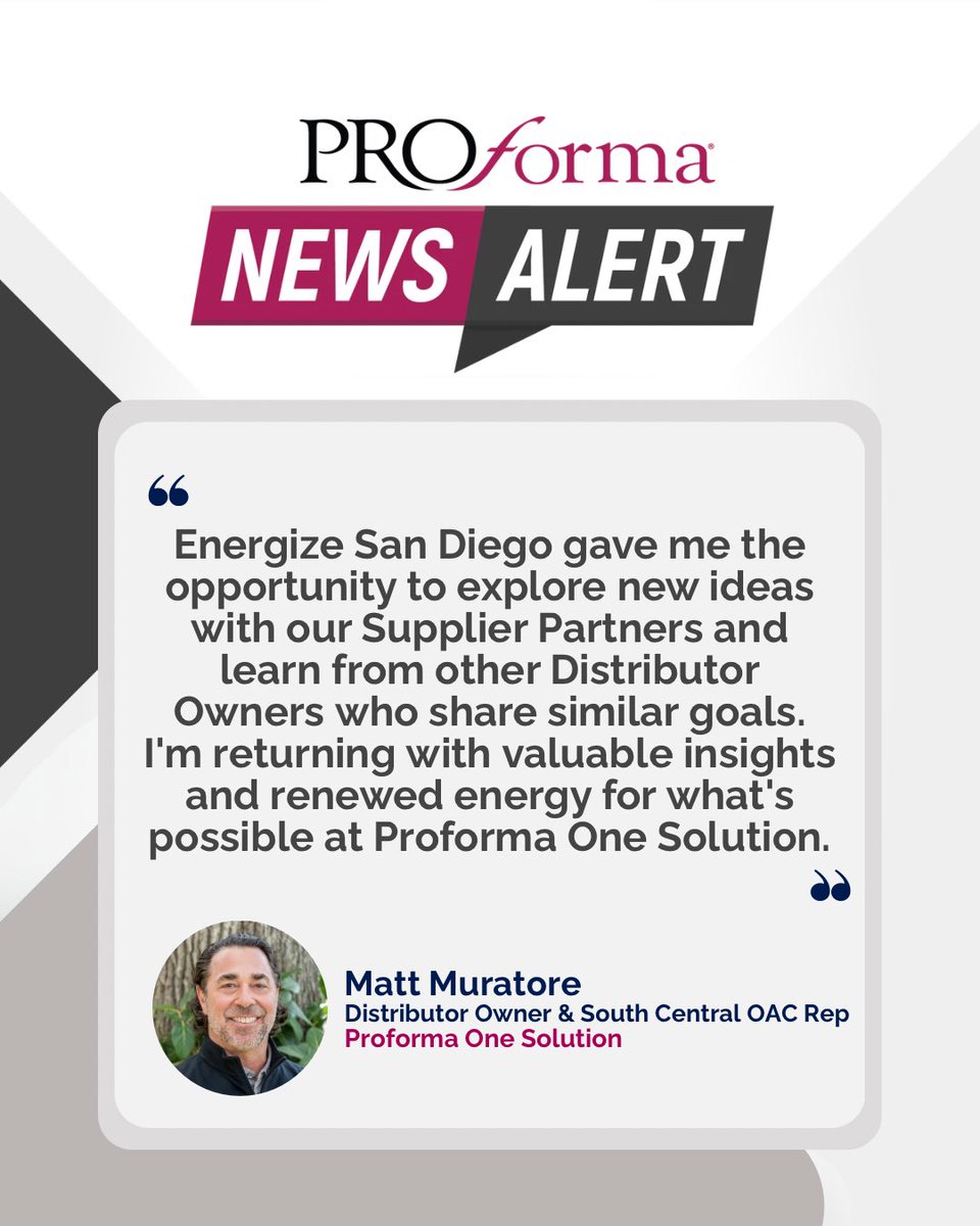 Proforma's tweet photo. That's a wrap on the 2026 Proforma Energize Event Series! Across 3 cities, nearly 130 Proforma Distributor Owners &amp; Team Members connected with more than 120 Supplier Partner attendees to exchange ideas, build relationships &amp; uncover growth opportunities. https://t.co/3nkTdRJv29 https://t.co/J9vJjbdEuD
