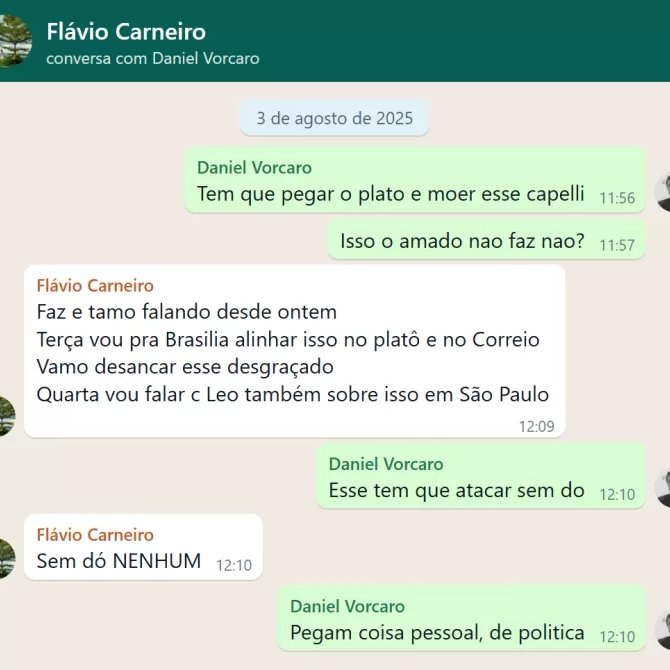 pfigueiredo08's tweet photo. O cafetão PlatoBR negociando o serviço da outra quenga Guilherme Amado com o Vorcaro. Praticamente: "Faz anal?" "Faz tudo."
Tuuuuuuuuudo puta. https://t.co/qRWAadqsHC