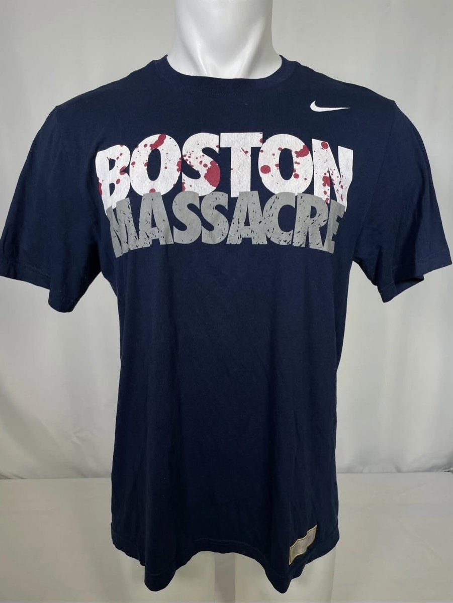 internetpreai's tweet photo. the discontinued nike ‘boston massacre’ t-shirt (2006) https://t.co/JzConbOkxY