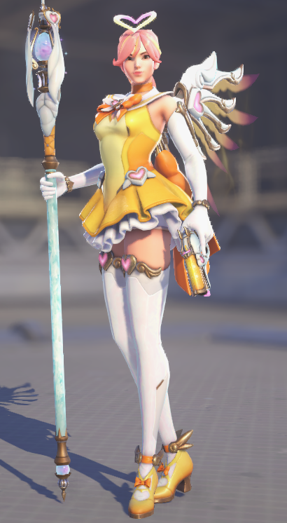 sugarbvnnie's tweet photo. mercy recolors id actually buy: lamb mercy, angel mercy, pink/white cat mercy, and hollow heart mercy. :D https://t.co/MZR5mnHOyj