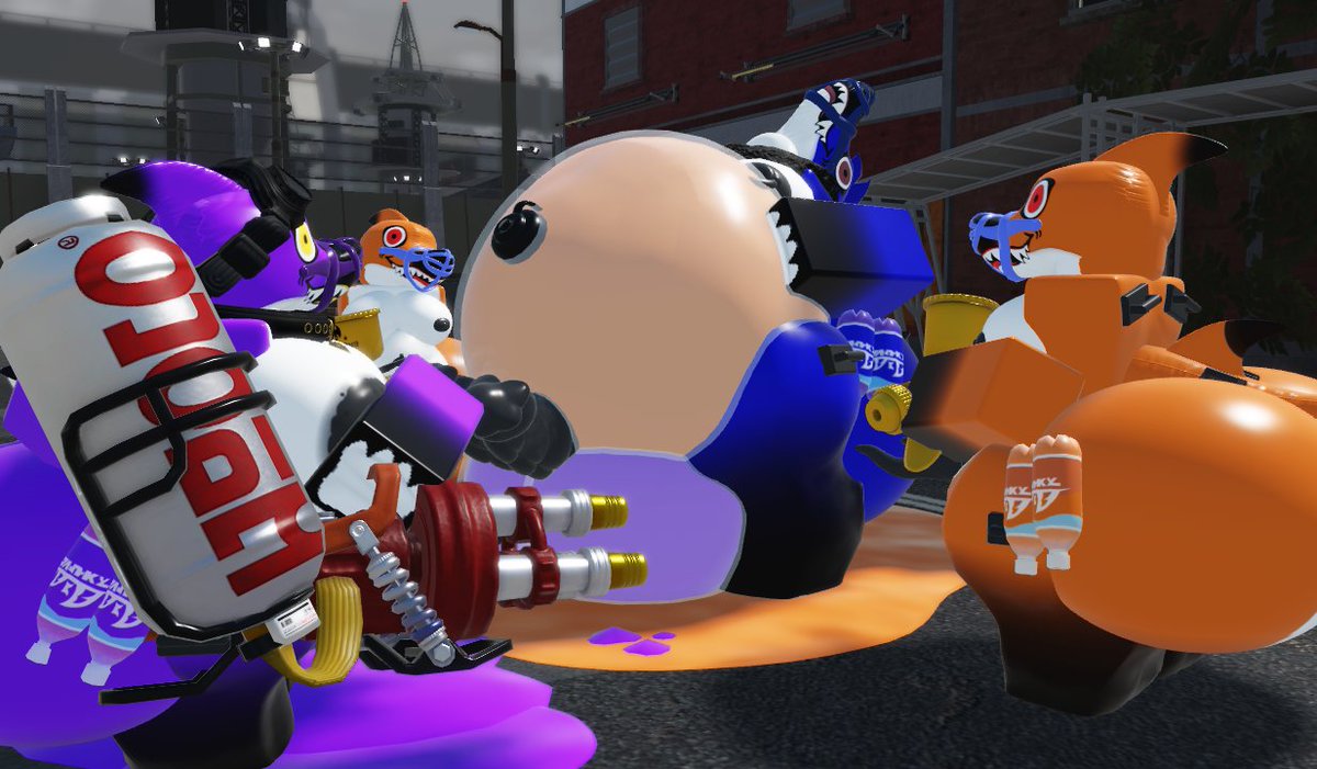 BlubewyChezcake's tweet photo. ⚠️CW: Ink Inflation
my bf forgot we're both on the attacking teams
#rr34 #furryrr34 #gayrr34 #Splatoonrr34 https://t.co/qMekiuHZCl