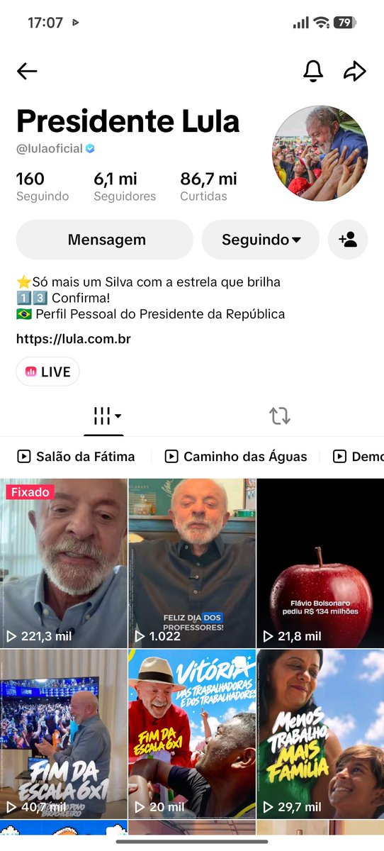 cdramasapphic's tweet photo. Galera vamos lembrar de engajar os conteúdos da conta oficial do Lula no tiktok também que é uma rede com muitas pessoas do Brasil, infelizmente o engajamento do Lula lá tá muito baixo em comparação com o twitter e o Instagram 
VAMOS PRO TIKTOK TBM
@AndreJanonesMG @ErikakHilton https://t.co/gBxjmskzIV