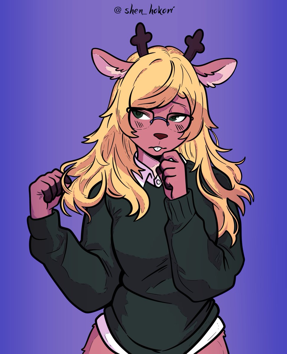 shenhokori's tweet photo. U miss me? Noelle Holiday #deltarune https://t.co/i3wTSHYg25