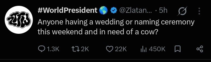 Esgcxm's tweet photo. @abazwhyllzz He wants to give out some cows to anyone hosting a naming or wedding ceremony https://t.co/oVA9aQ39JA