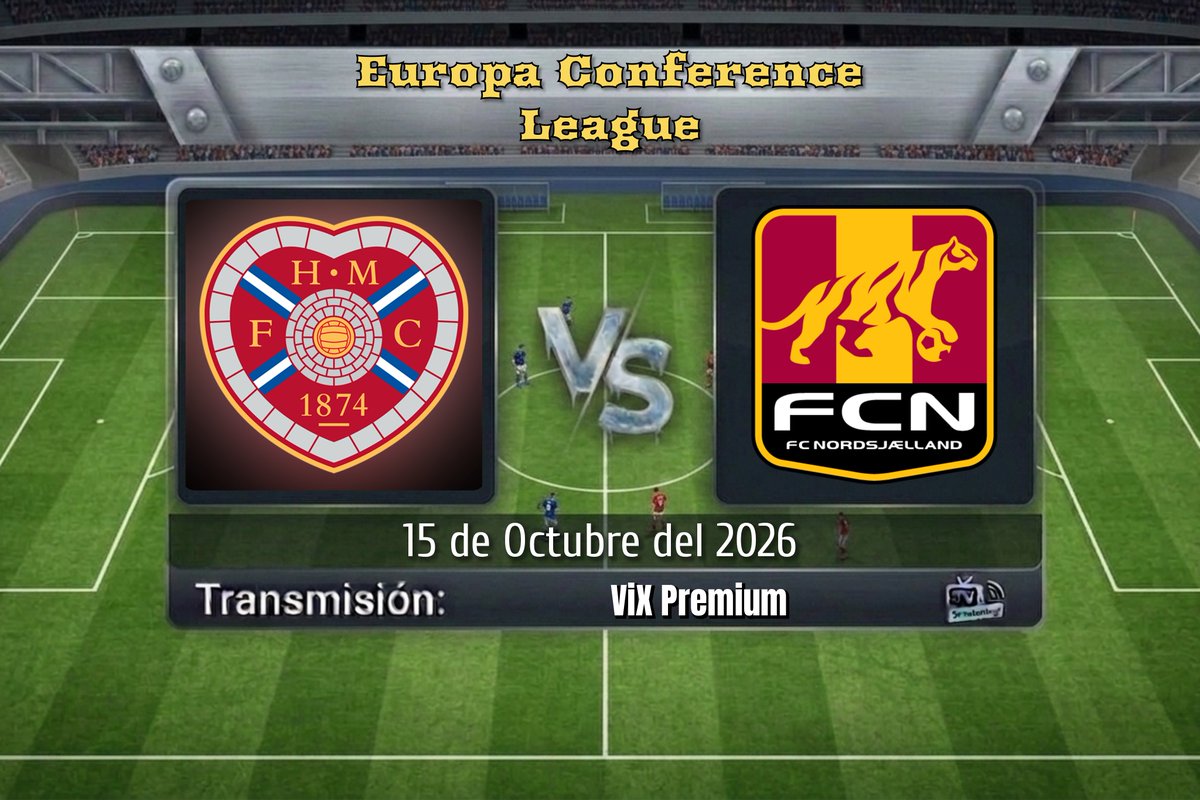TVDELDEPOR3's tweet photo. UECL | Jornada 1
Hearts 🆚 Nordsjaelland
15:00 HRS ET 
📱💻 @ViXDeportes Premium USA 

🎙️ @emilio_alonso69

#UECLenViX | #HEMFCN https://t.co/9ZXVLQ083S