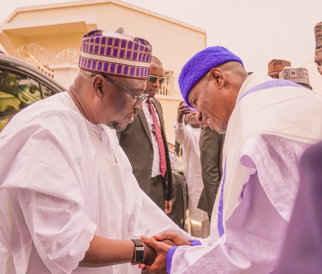 GovernorAUF's tweet photo. Upon my arrival in Yola, I led a delegation to Fufore to commiserate with the Emir of Fufore, Alhaji Sani Ahmadu Ribadu, and the family of late Executive Chairman Dr. Yahaya Saidu.

Dr. Saidu was a dedicated leader whose contributions will be deeply missed. To support his family, I have directed the Commissioner for Education to sponsor the education of one of his sons up to university level.

May Allah forgive his shortcomings and grant him Aljannatul Firdaus.