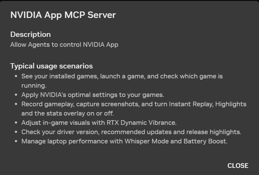AgustinCordes's tweet photo. PSA: Can confirm that the NVIDIA app is automatically updating and has *enabled by default* a setting which allows AI agents to control the app with very permissive rights.

Besides the obnoxious privacy invasion and lame AI features, it's a high security risk you may not want. https://t.co/cjQytG5J6c