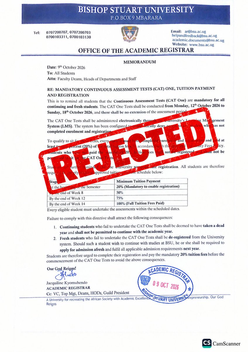 KMutahungaa's tweet photo. This CAT system is a complete disaster. Students left in the dark, lecturers equally lost, chaos everywhere. We demand it be suspended  until proper training is given. No more experiments on our grades.
Stop punishing us for your failure. https://t.co/hrptDnB4RZ
