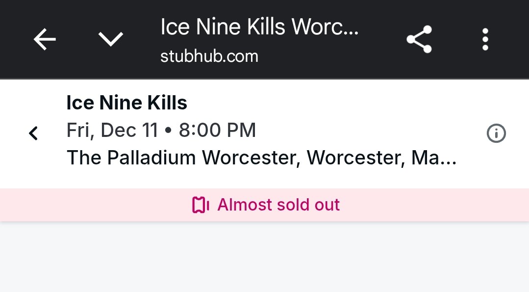 UnfuckTheSystem's tweet photo. @StubHub is at it again with their shenanigans... Now selling tickets to events that don't exist. (I spoke directly to @palladiumshows box office, in person - this is an inaccurate listing.) @ICENINEKILLS is playing in Maryland that night. https://t.co/5r7swroWs9